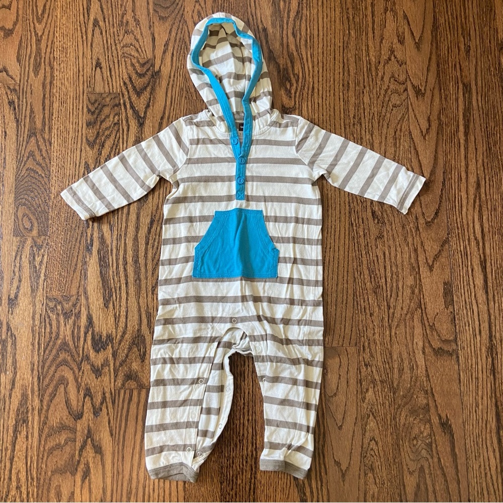 Tea Collection striped hooded romper